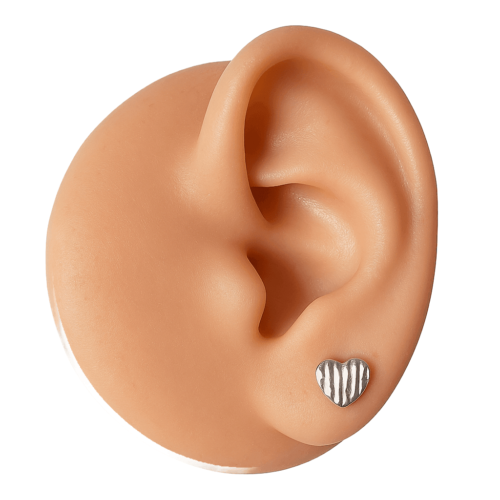 Sterling Silver Heart Stud Earrings - Bright Stone Jewelers