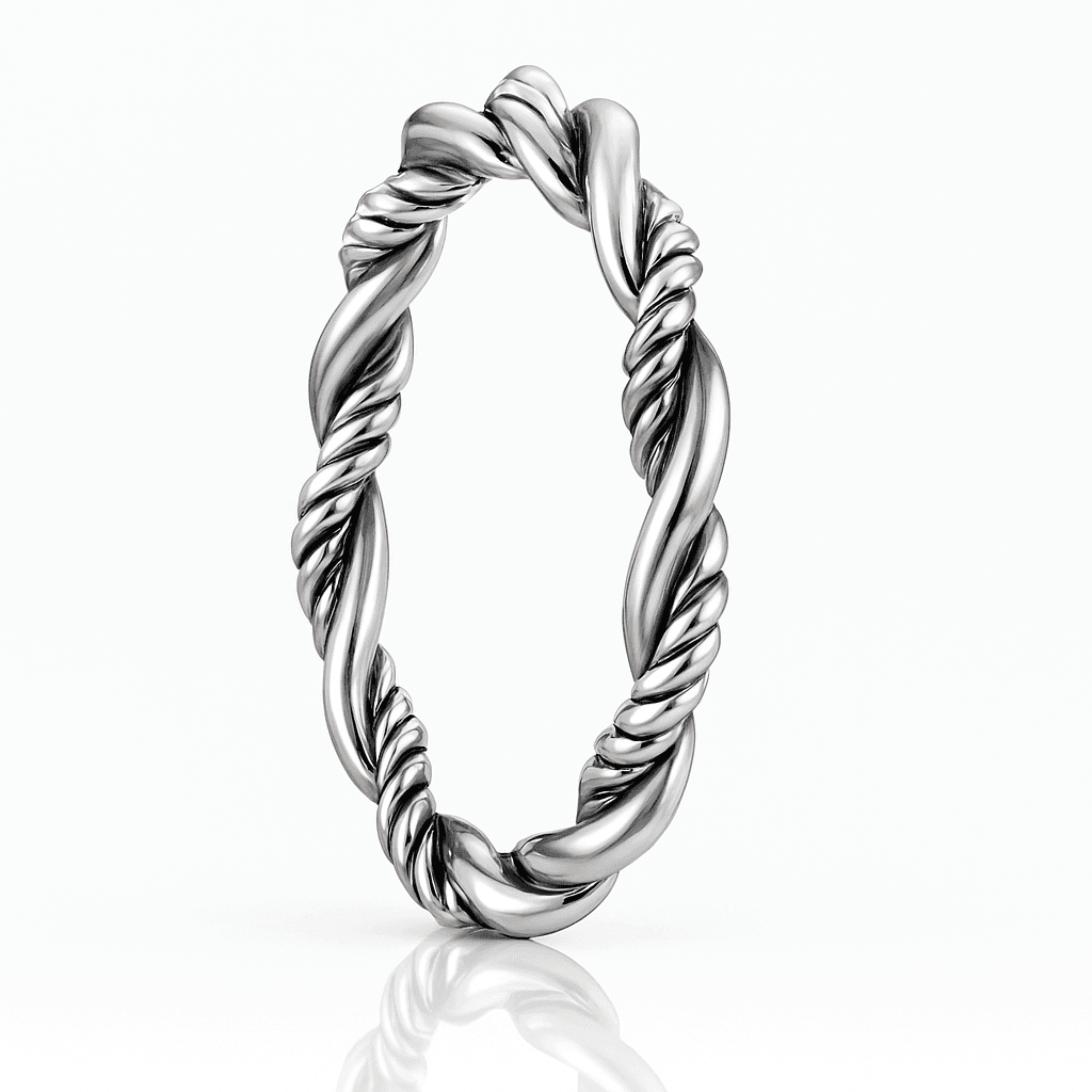 Sterling Silver Twist Ring - Bright Stone Jewelers