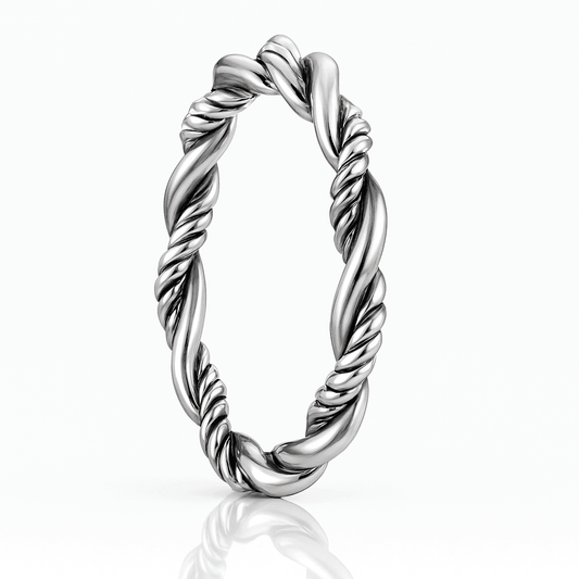 Sterling Silver Twist Ring - Bright Stone Jewelers