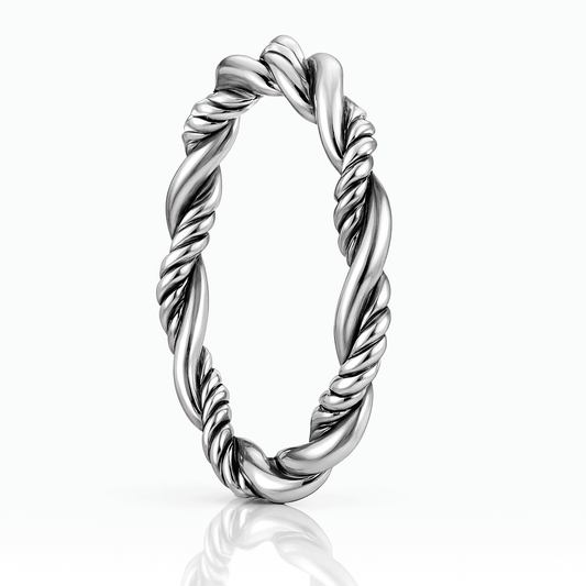 Sterling Silver Twist Ring - Bright Stone Jewelers