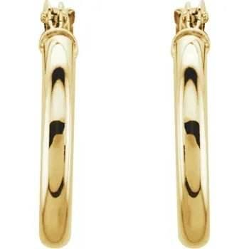 14K Yellow Gold 15mm Hoop Earrings - Bright Stone Jewelers