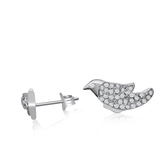 Sterling Silver Robin Garnet CZ Earrings - Bright Stone Jewelers